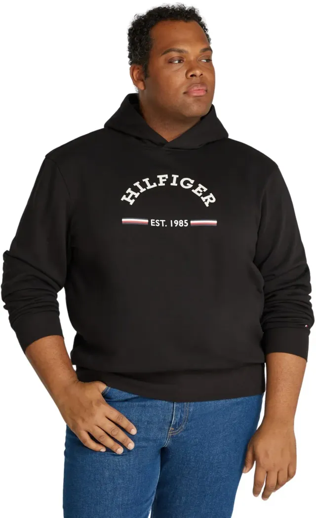Tommy Hilfiger felpa cappuccio uomo 4XL pile taglie forti