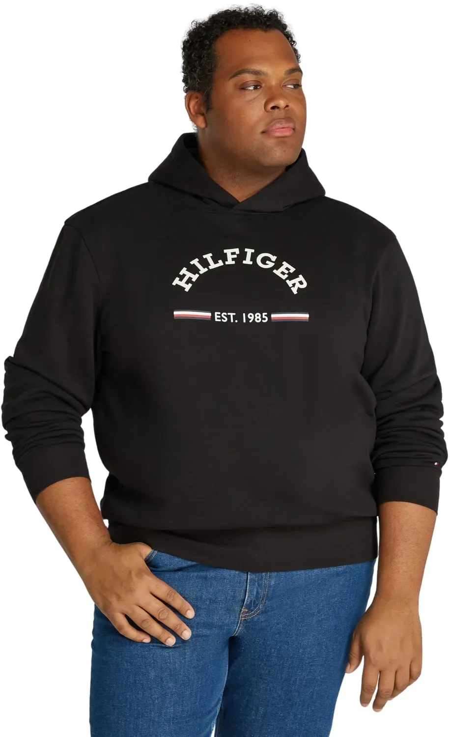 Tommy Hilfiger felpa cappuccio uomo 4XL pile taglie forti