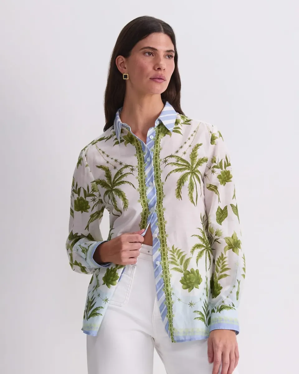 Sportscraft Hampton camicia cotone seta stampata