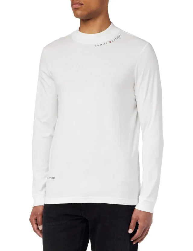 Tommy Hilfiger Multi Placement Mock maglia uomo manica lunga giroalto