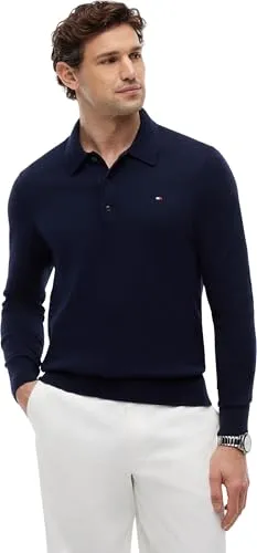 Tommy Hilfiger Pima Cashmere Polo pullover uomo collo polo