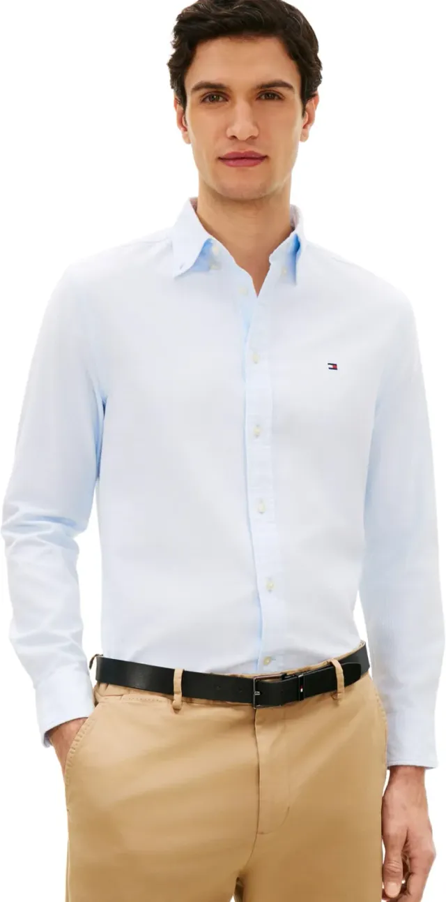 Tommy Hilfiger Flex Dobby MW0MW29970 camicia uomo blu