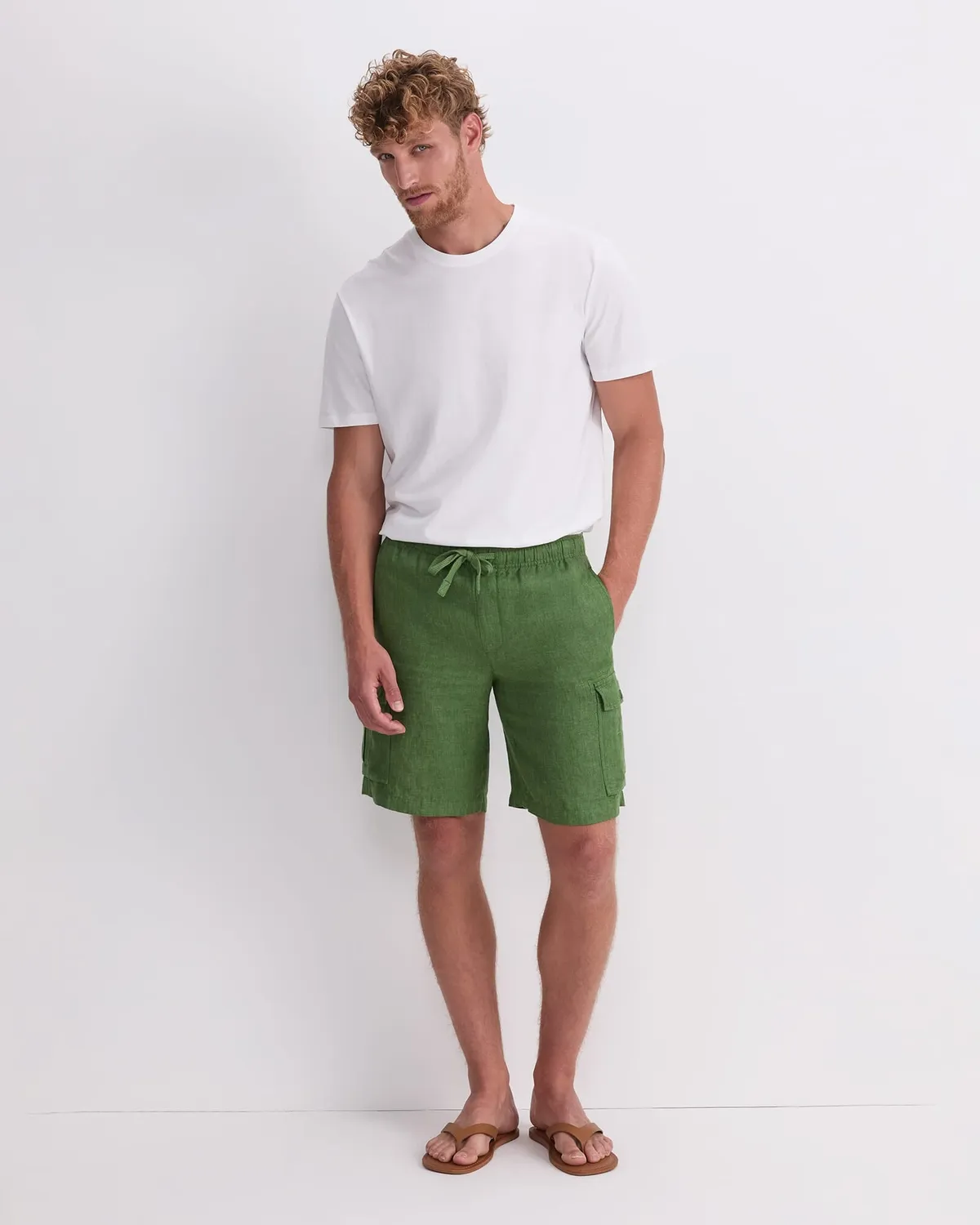 Sportscraft Caffery 208041 shorts uomo lino con coulisse