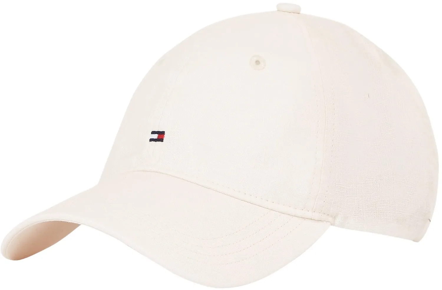Tommy Hilfiger Essential Flag cappellino bianco in lino