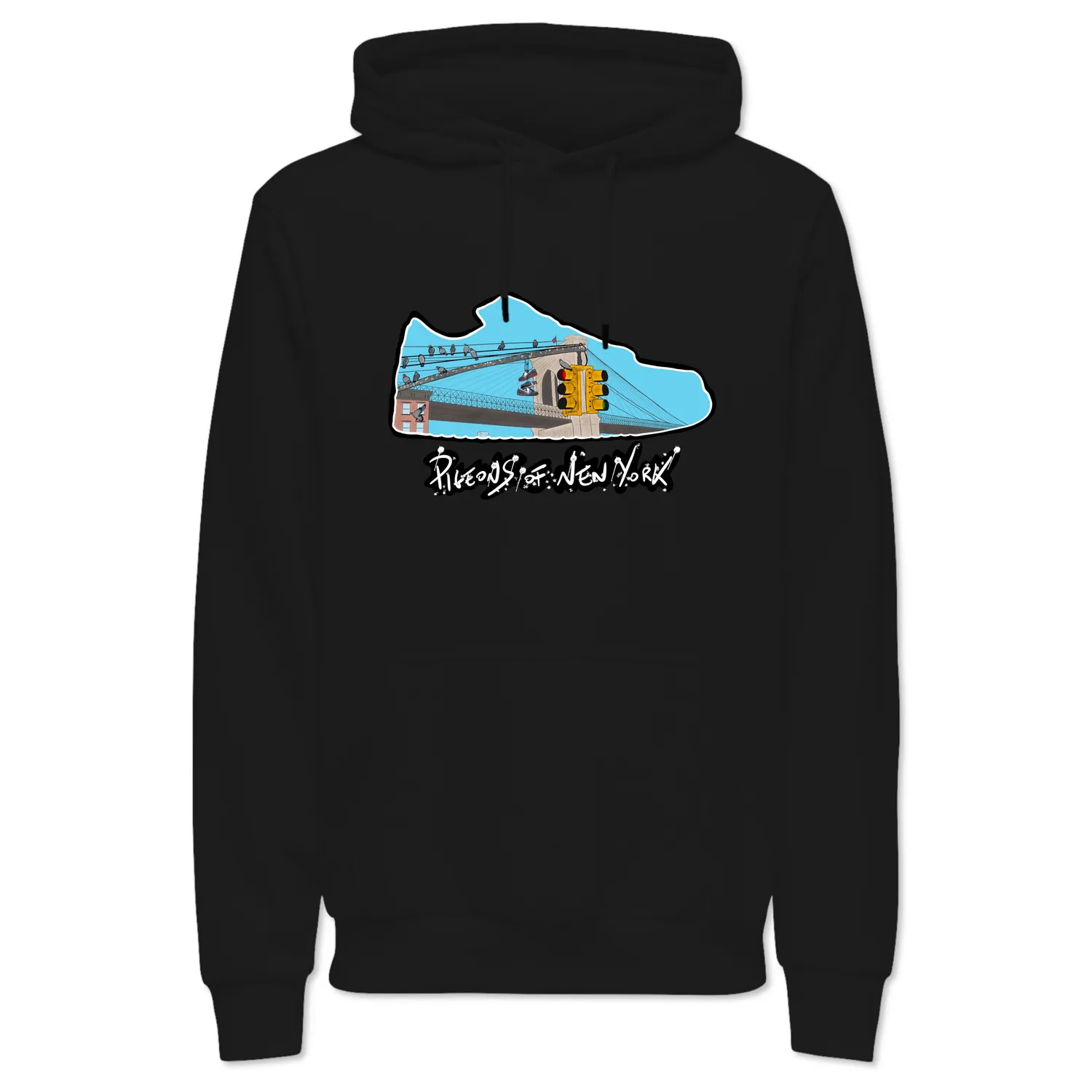 Solemate Pigeons of New York felpa nera cotone bio