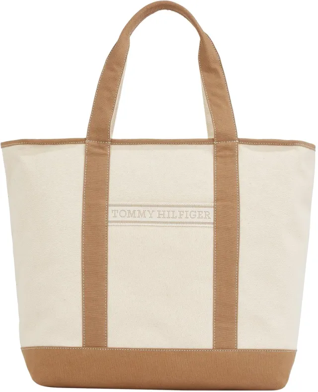 Tommy Hilfiger Summer Canvas tote donna kaki tela