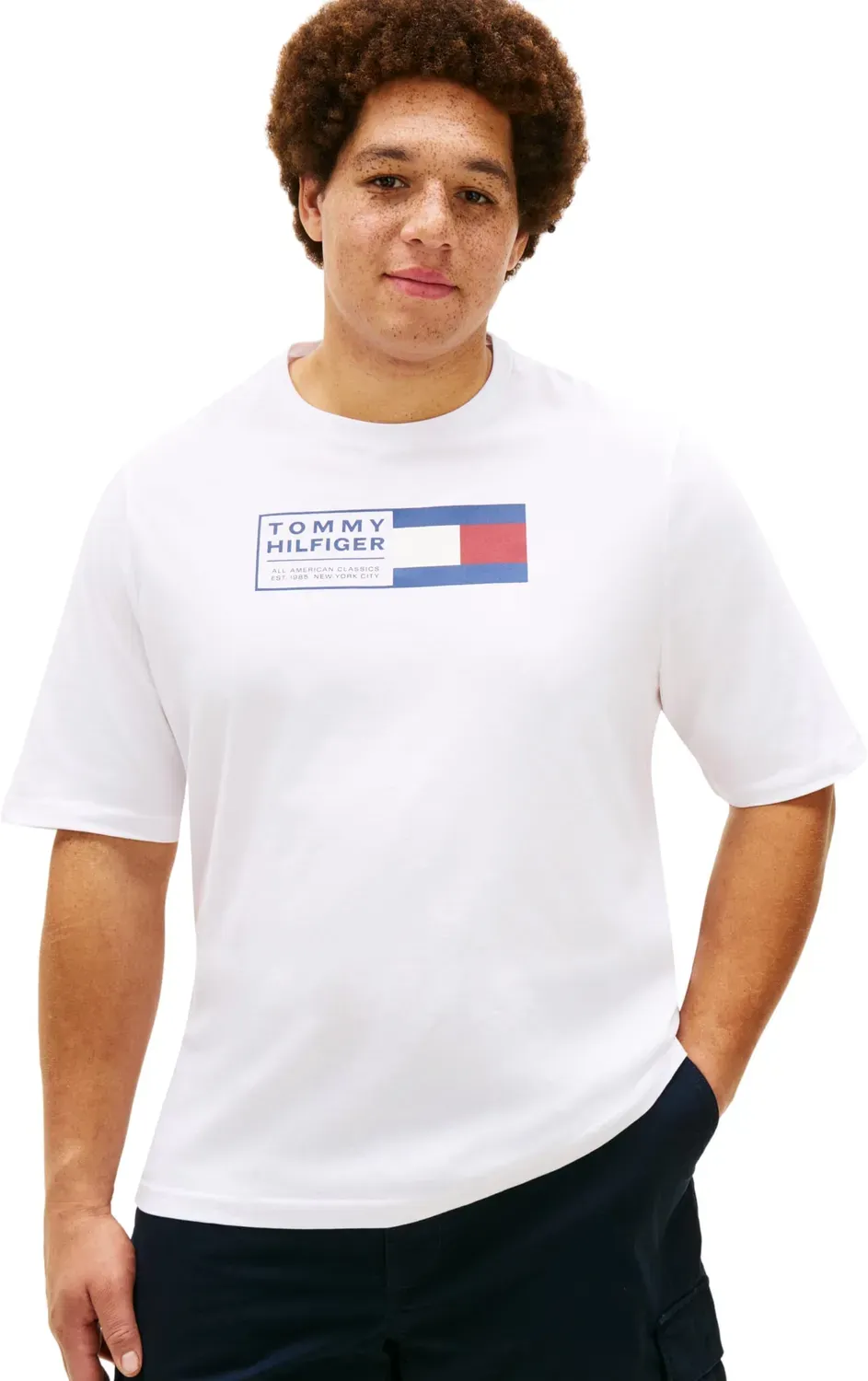 Tommy Hilfiger Brand Love MW0MW42366 maglietta uomo bianca