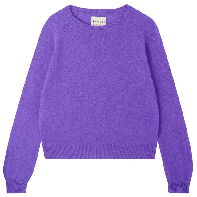 Jumper 1234 Crop Crew maglione viola cashmere