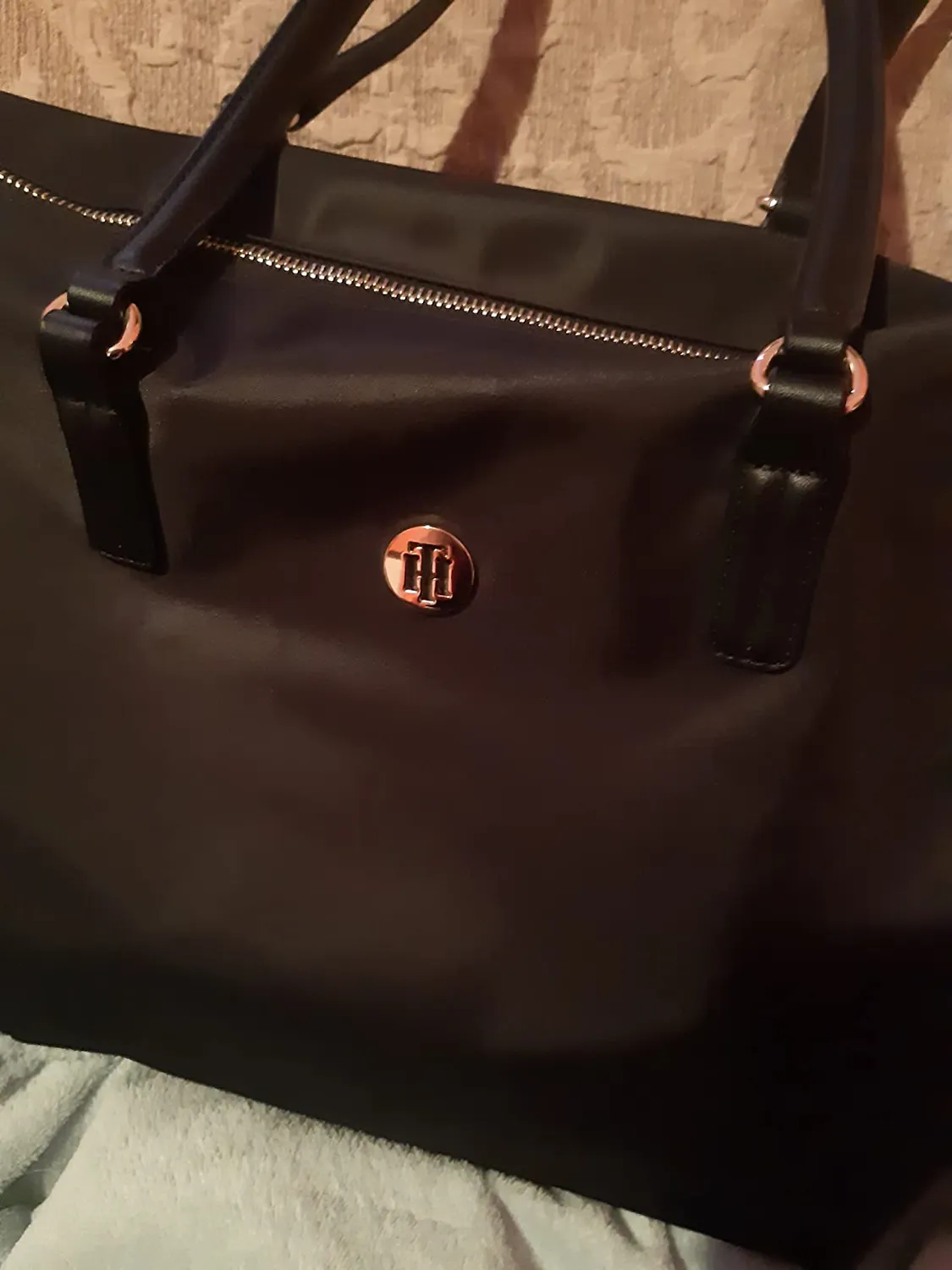 Tommy Hilfiger Poppy Sust Tote AW0AW10261 Donna Blu