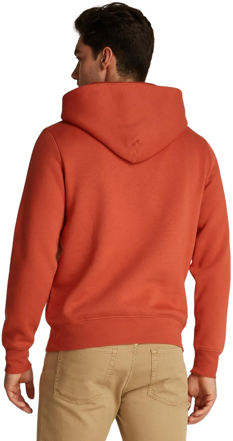 Tommy Hilfiger Chest Stripe felpa uomo rossa con cappuccio
