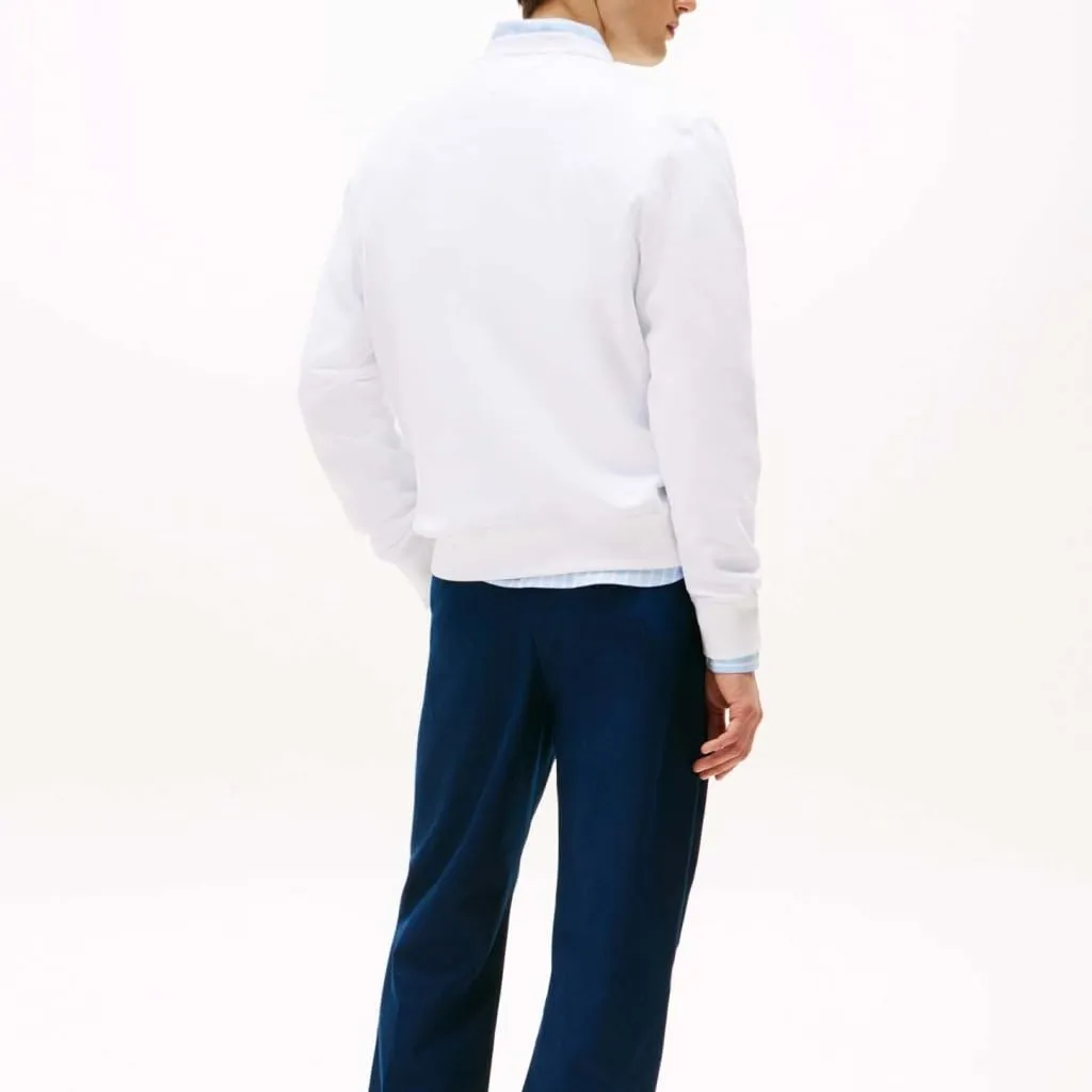Tommy Hilfiger Essential Terry Crewneck felpa uomo bianca M