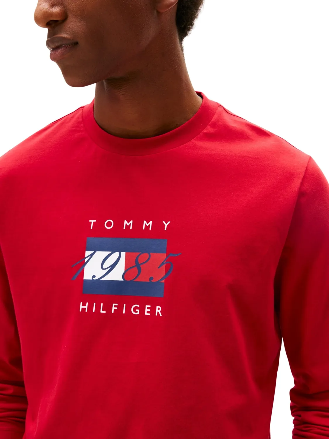 Tommy Hilfiger Linear Flag Maglia Uomo Maniche Lunghe