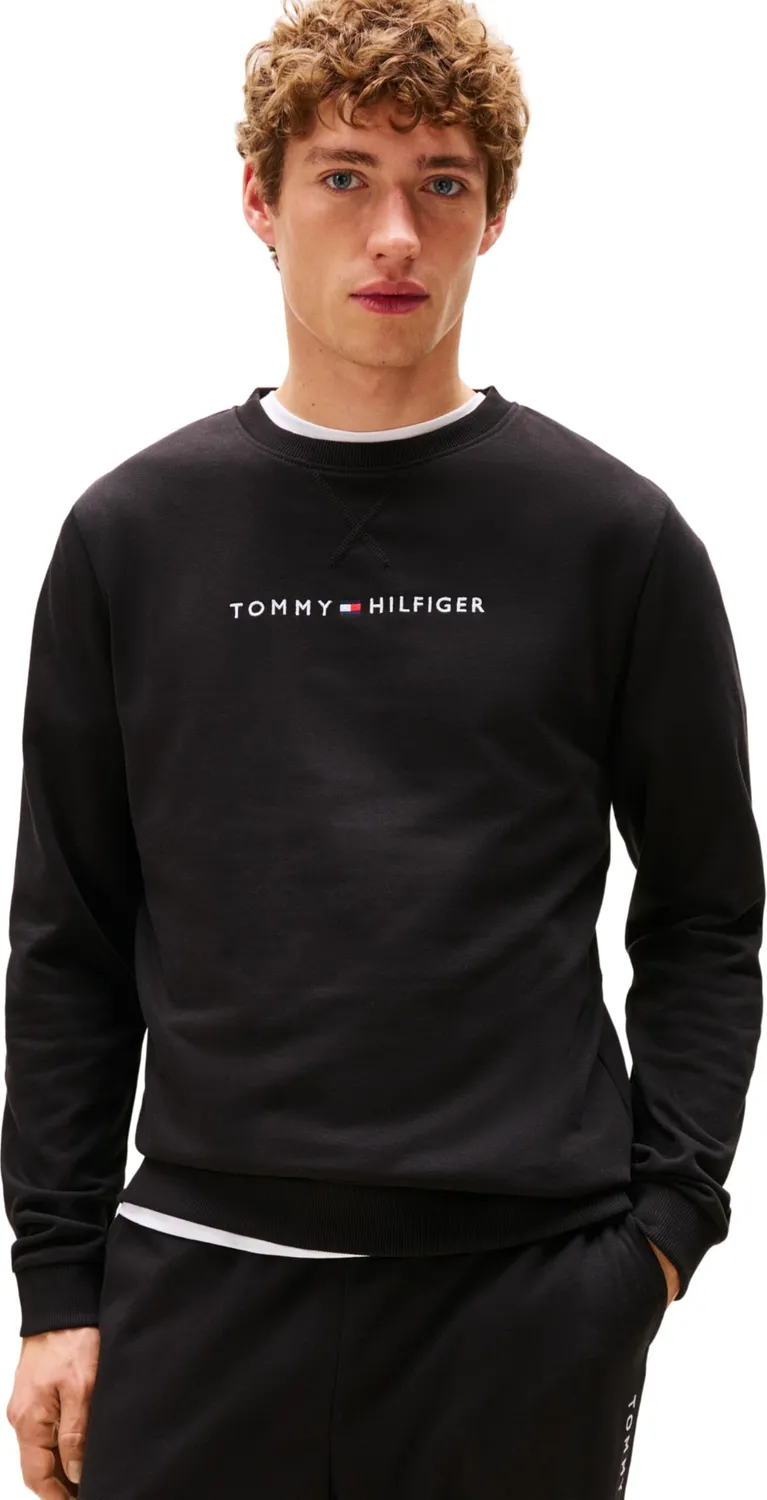 Tommy Track Top Felpa Girocollo Uomo Grigio Cotone