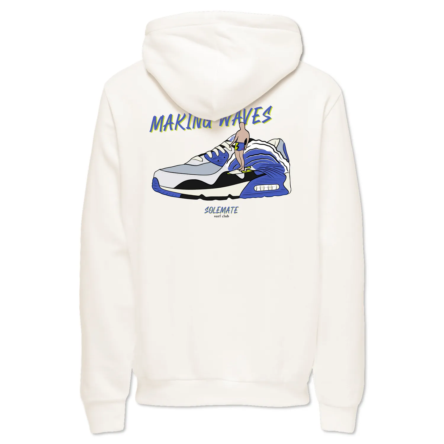 Solemate Sapphire Wave felpa con cappuccio grigia cotone