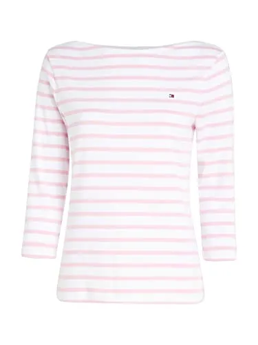 Tommy Hilfiger Basic maglietta maniche lunghe donna cotone