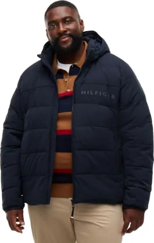 Tommy Hilfiger MW0MW45721 piumino uomo 4XL Plus blu navy cappuccio