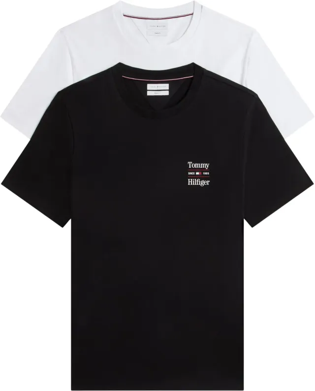 Tommy Hilfiger Chest Graphic Reg Tees MW0MW45091 t-shirt 2 pack cotone