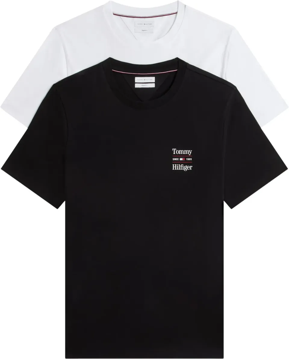 Tommy Hilfiger Chest Graphic Reg Tees MW0MW45091 t-shirt 2 pack cotone