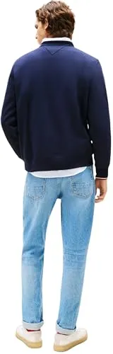 Tommy Logo Crewneck Felpa Girocollo Blu Uomo