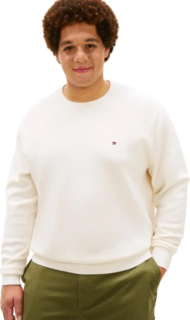 Tommy Hilfiger pullover uomo girocollo maglione nero