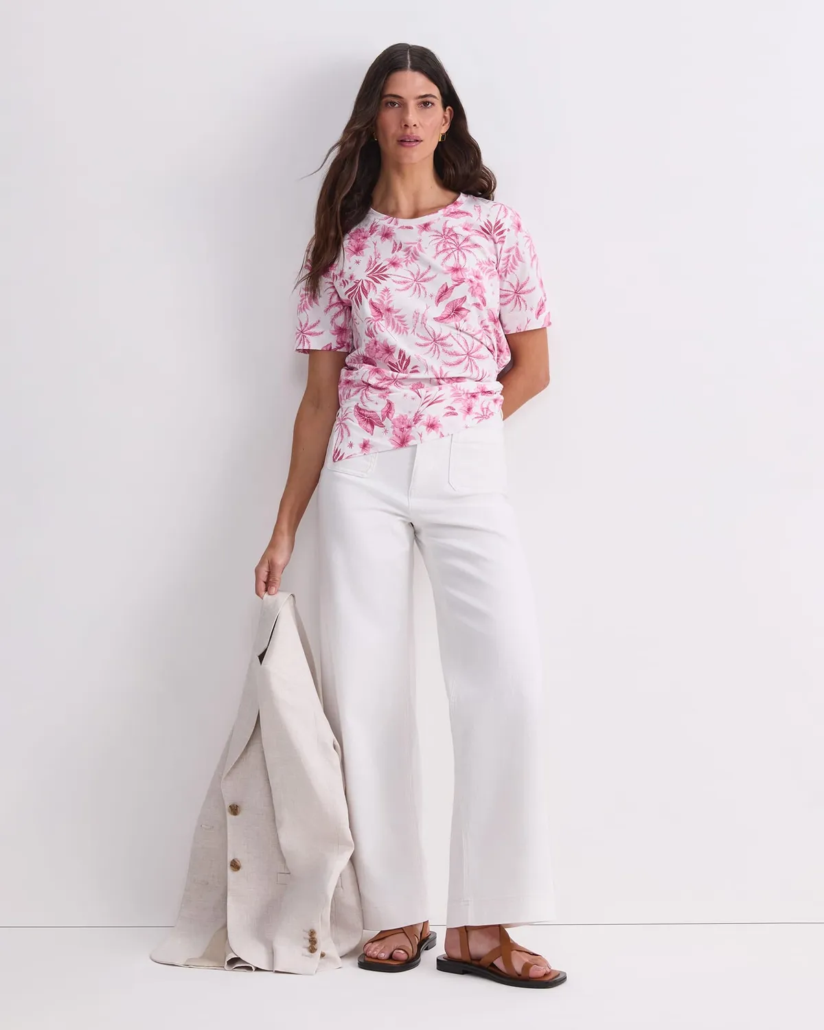 Sportscraft Palm Print Merc Tee t-shirt cotone donna