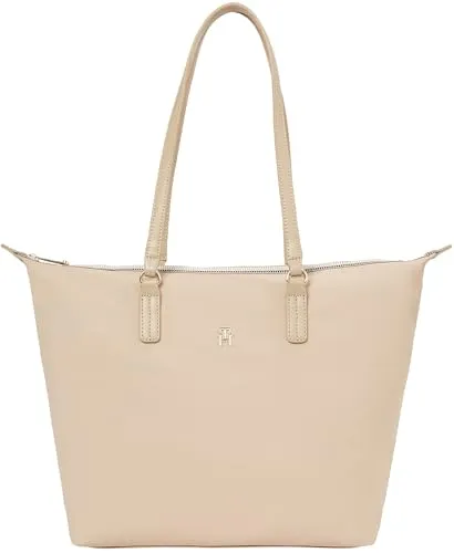 Tommy Hilfiger Poppy Tote con Zip borsa donna beige unica