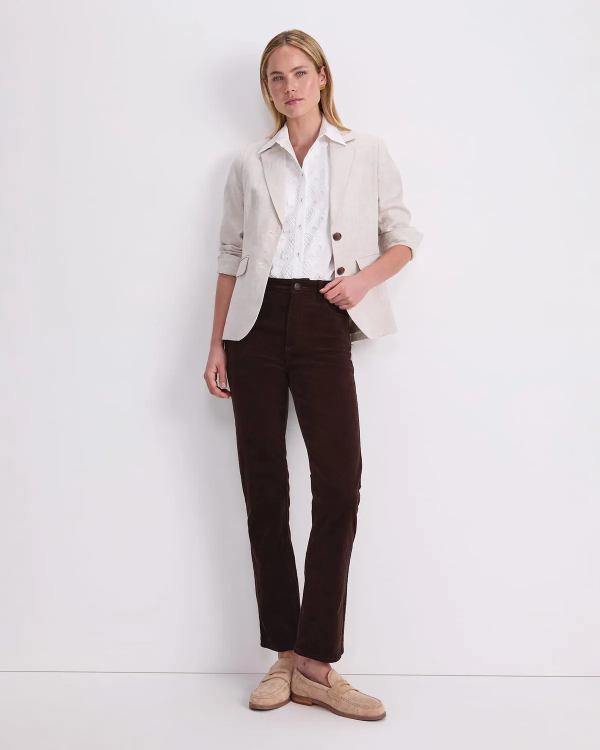 Sportscraft Cleo Straight Cord jean velluto a coste elasticizzato