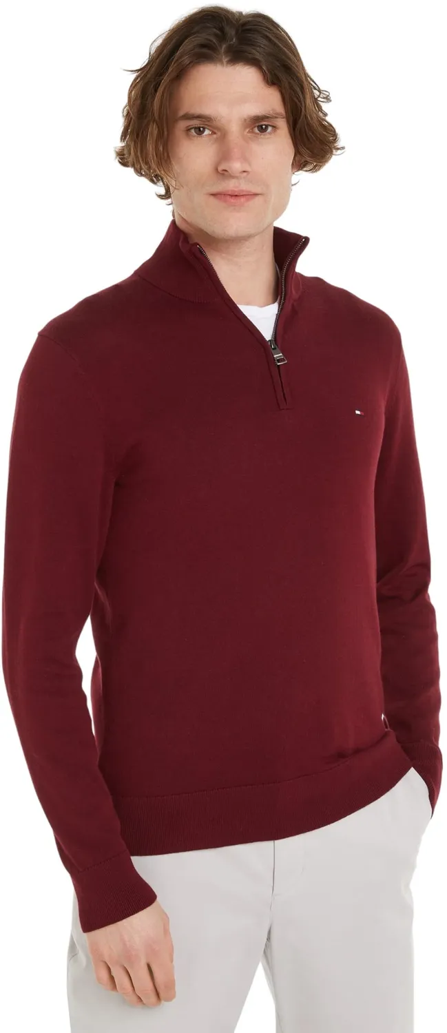 Tommy Hilfiger Essential Cotton Mock Pullover Mezza Zip M