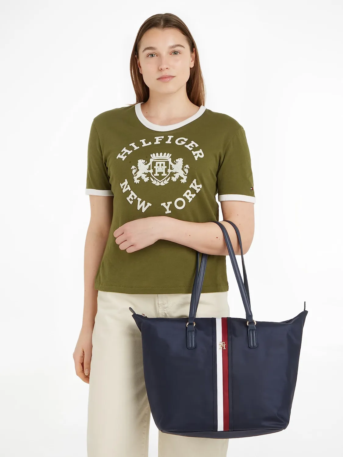 Tommy Hilfiger Poppy Borsa Tote Donna con Zip