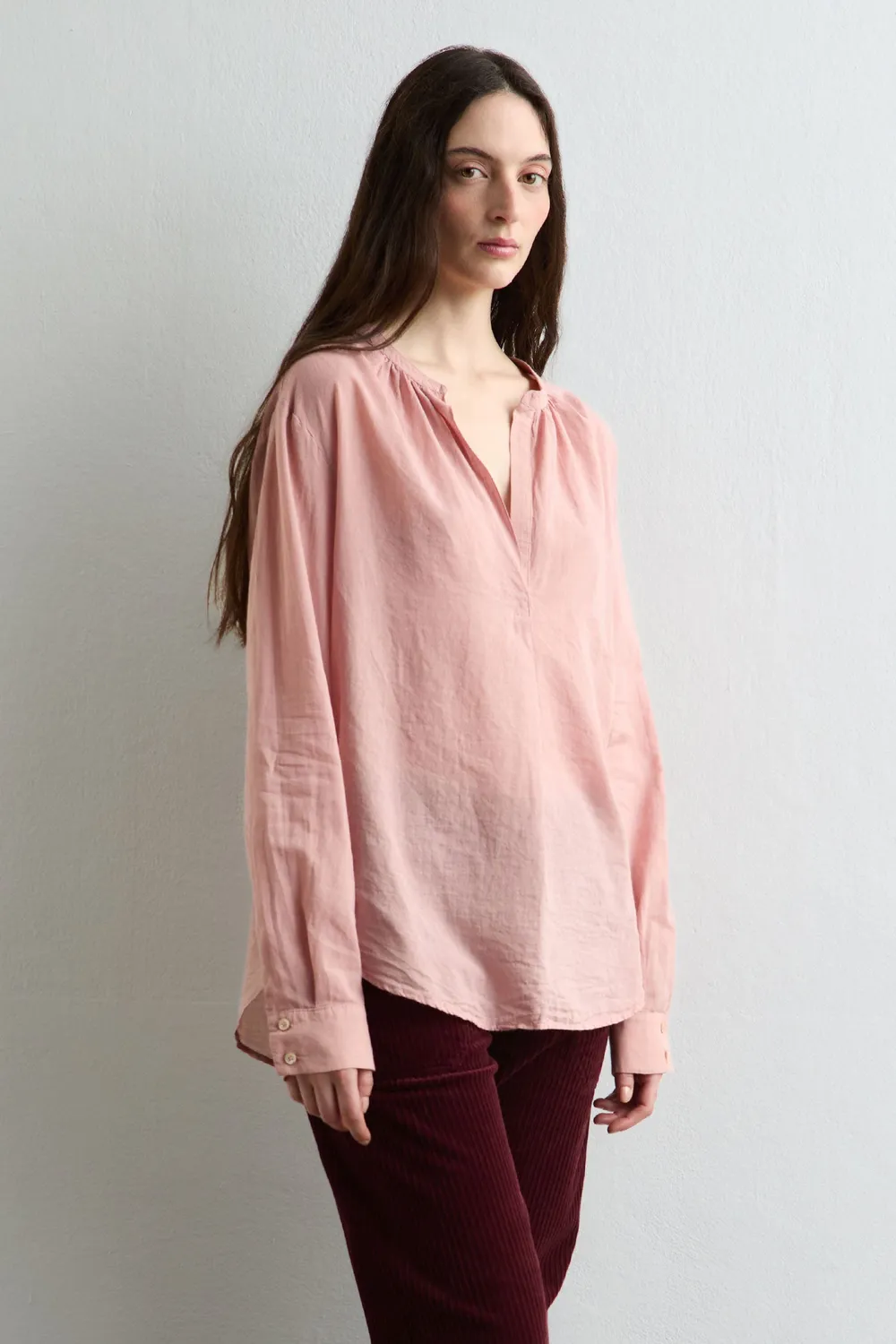 Massimo Alba Yvonne camicia faded rose cashmere