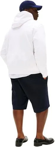 Tommy Hilfiger Ithaca felpa cappuccio uomo bianca taglie forti