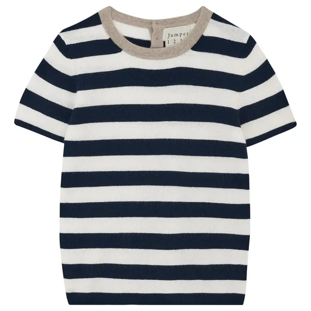 Jumper 1234 Stripe T-Shirt cashmere navy crema