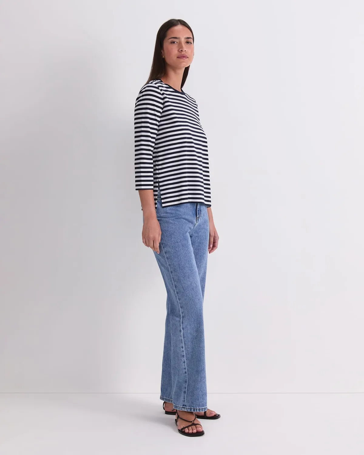 Sportscraft Mercerised Cotton Three Quarter Sleeve Tee maglietta