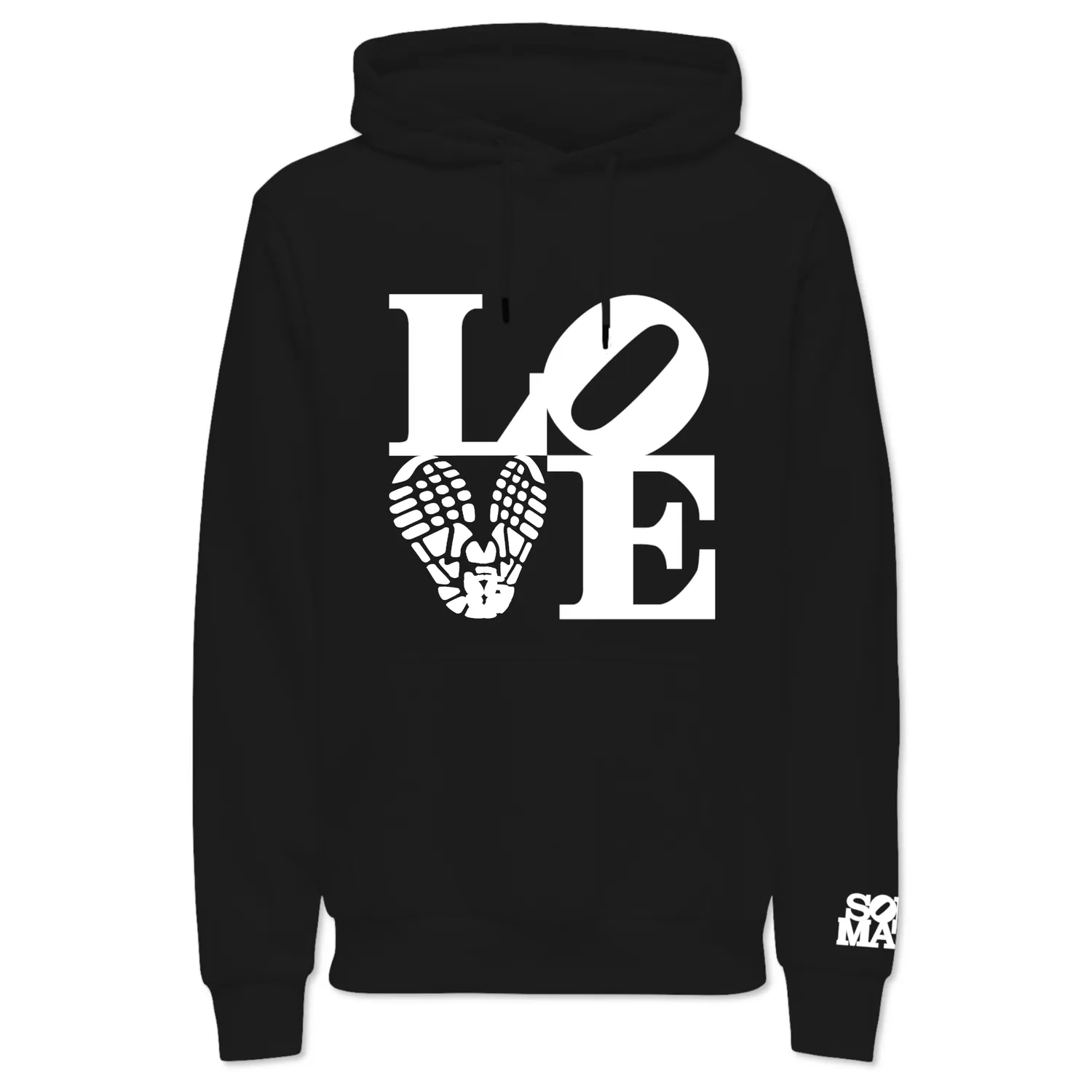 Solemate LOVE felpa con cappuccio panna cotone organico