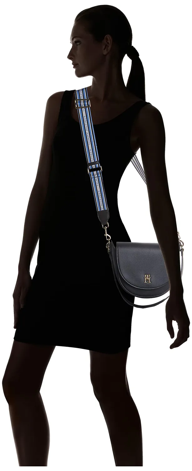 Tommy Hilfiger Life Saddle Bag tracolla donna piccola nera