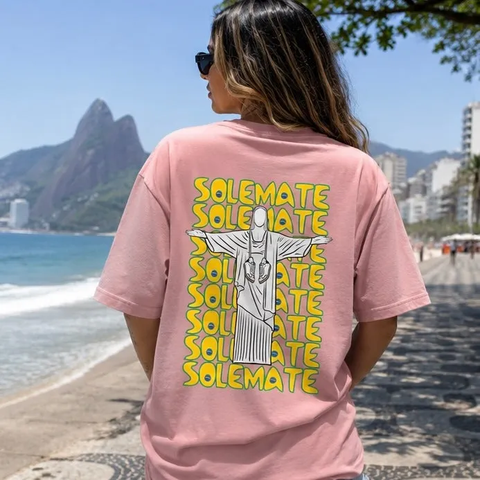 Solemate Postcard from Rio maglietta rosa cotone organico