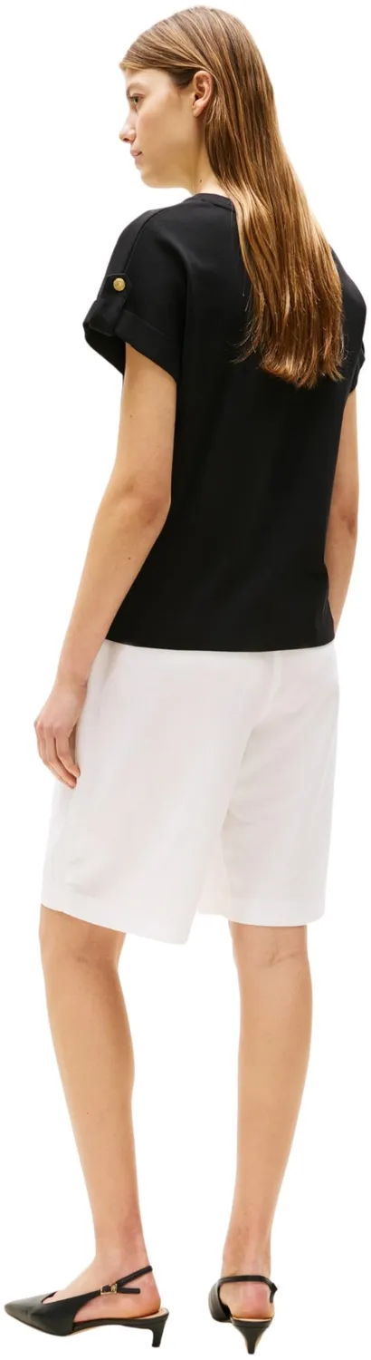 Tommy Hilfiger Gold Button t-shirt donna manica corta M