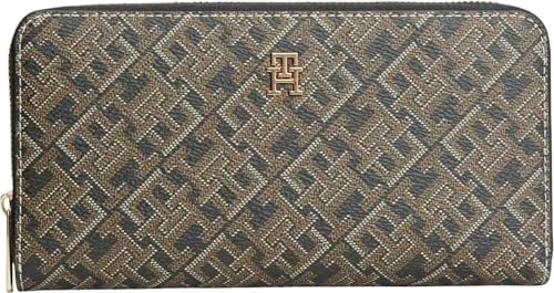 Tommy Hilfiger TH Icon AW0AW18996 Portafoglio Donna Nero Zip