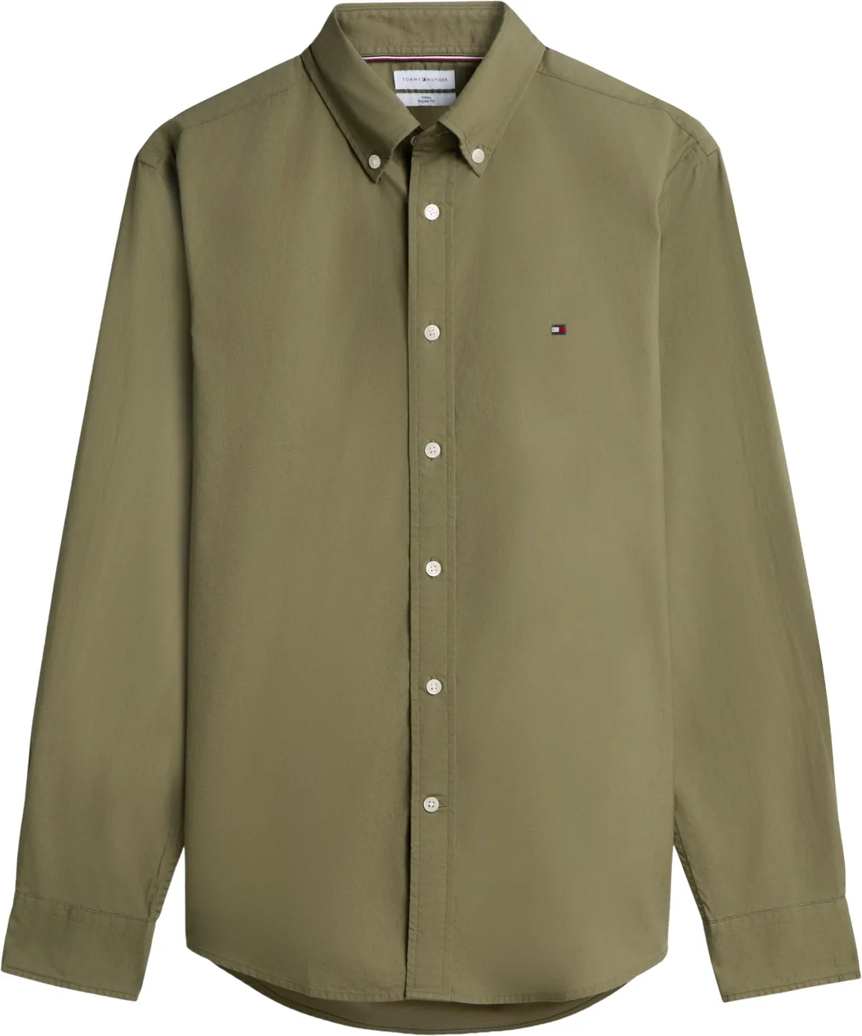 Tommy Hilfiger Flex Popeline MW0MW37550 camicia uomo L verde