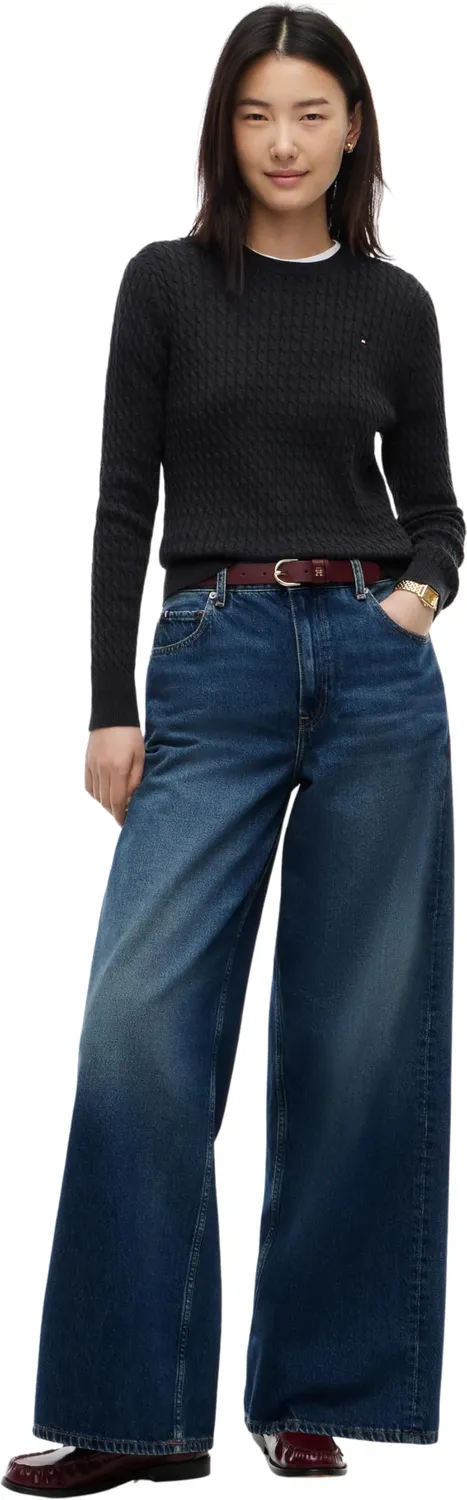 Tommy Hilfiger WW0WW44993 maglione donna a trecce