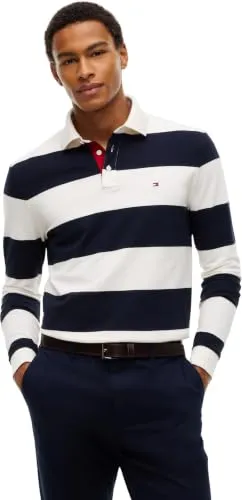 Tommy Hilfiger Rugby MW0MW44666 polo uomo maniche lunghe righe