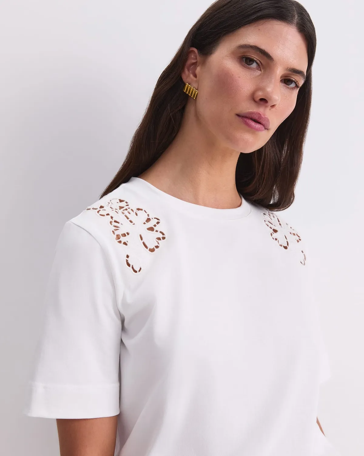 Sportscraft Paloma Broderie t-shirt donna cotone