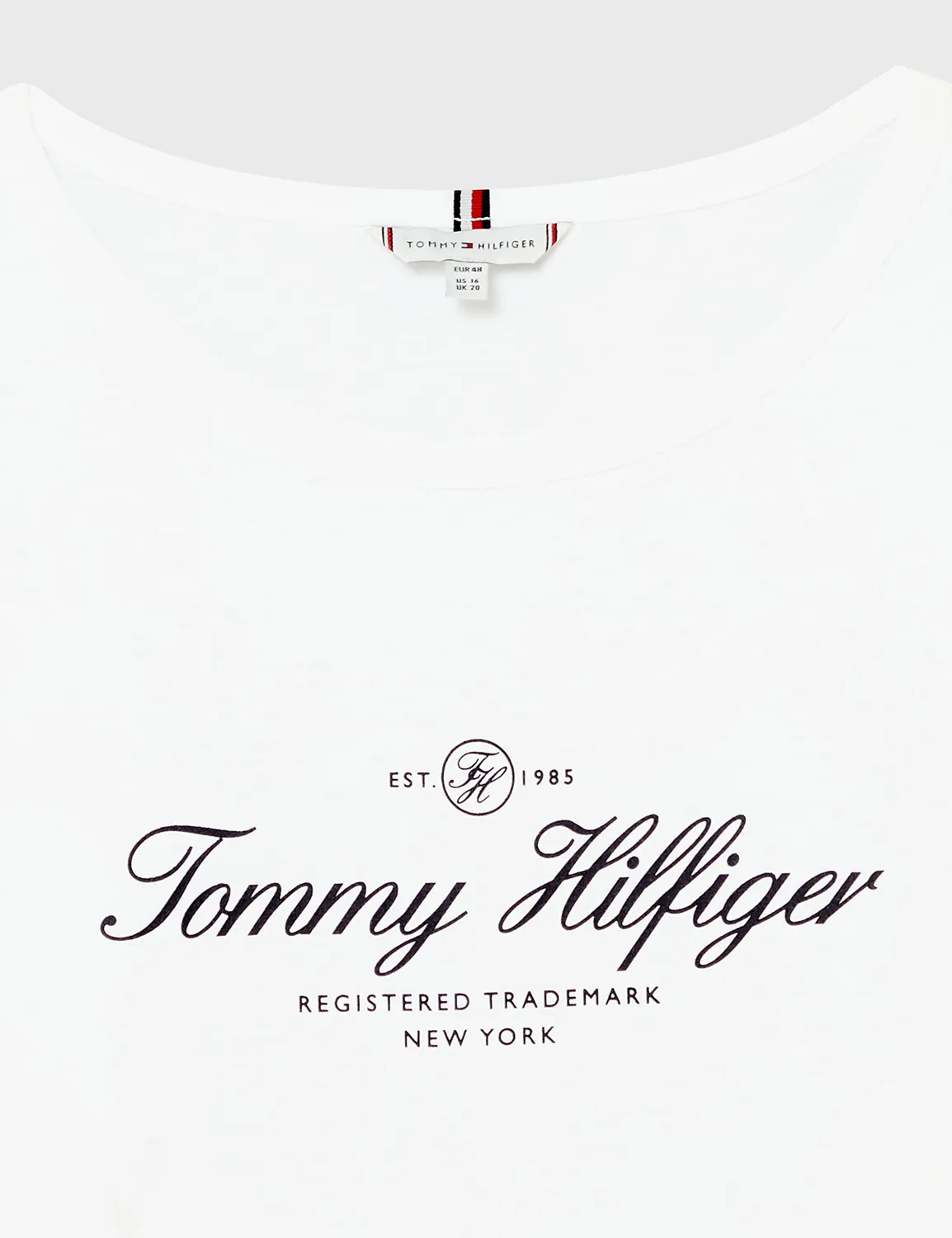 Tommy Hilfiger Open-Neck Basic maglietta donna maniche lunghe scollo aperto