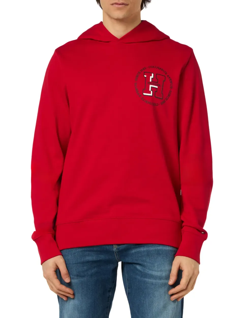 Tommy Hilfiger Felpa con Cappuccio Uomo Primary Red felpa rossa