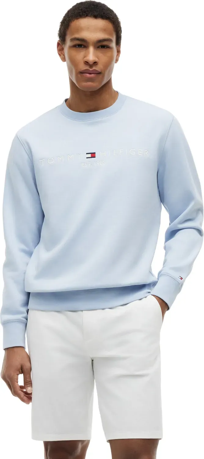 Tommy Hilfiger Tommy Logo felpa blu Breezy Blue M girocollo