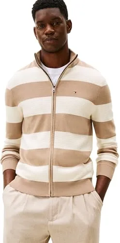 Tommy Hilfiger Block Stripe MW0MW41483 maglione zip cotone