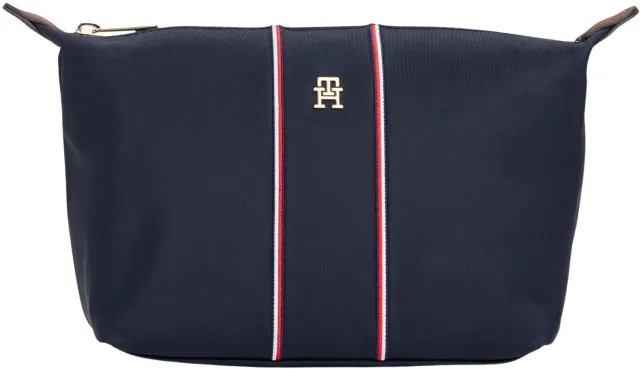 Tommy Hilfiger Icon Zip Beauty Case Nylon Donna Blu