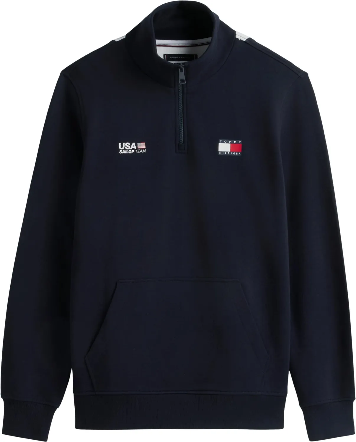 Tommy Hilfiger SailGP MW0MW44687 felpa uomo mezza zip XL blu