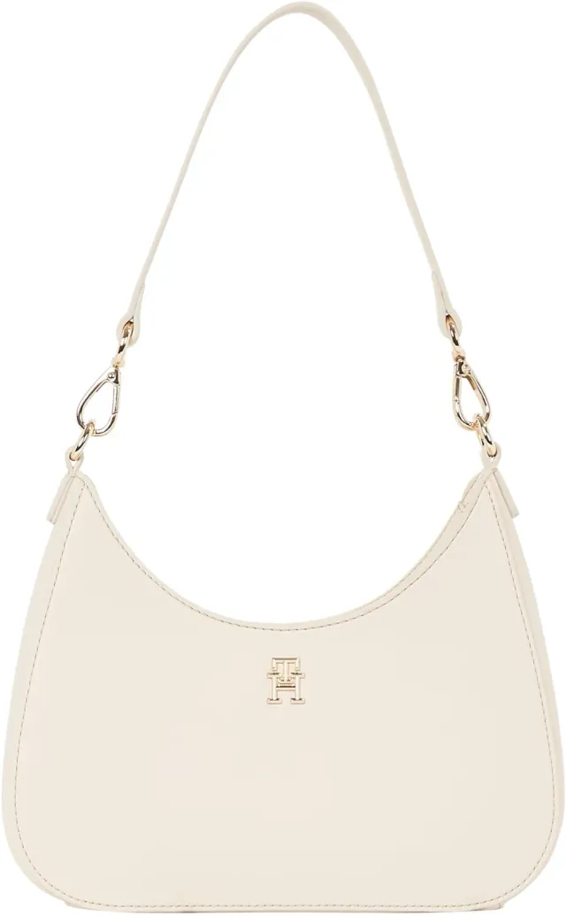 Tommy Hilfiger Logotape borsa a spalla beige Sugarcane zip