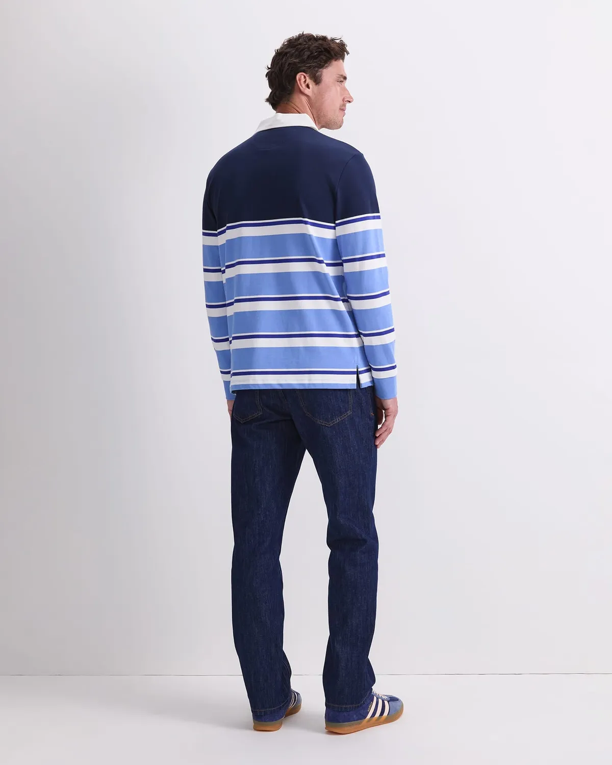 Sportscraft Stripe Rugby polo manica lunga righe
